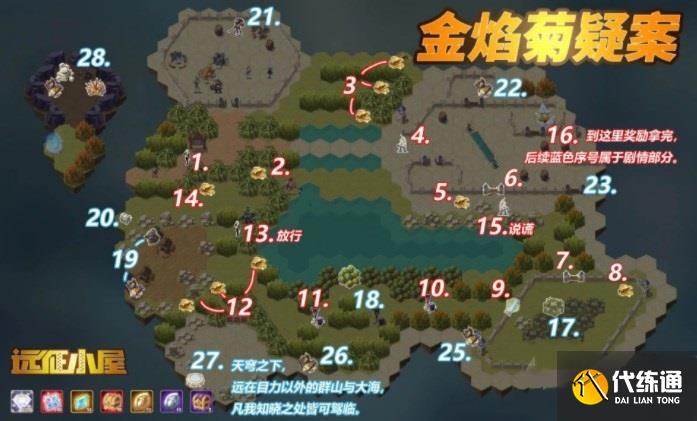 剑与远征金焰菊疑案攻略 金焰菊疑案通关路线推荐[多图]图片1