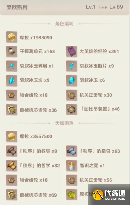 原神4.1萊歐斯利天賦材料是什么圖二