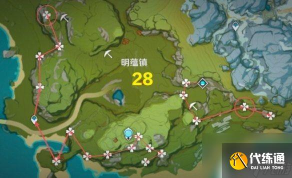原神77突破材料琉璃袋怎么采集 原神琉璃袋全采集路線位置圖示