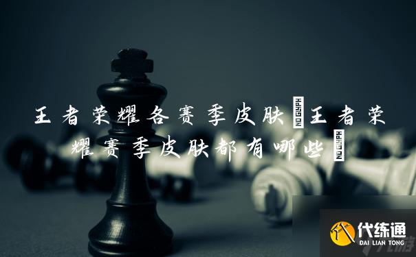 王者荣耀各赛季皮肤(王者荣耀赛季皮肤都有哪些)