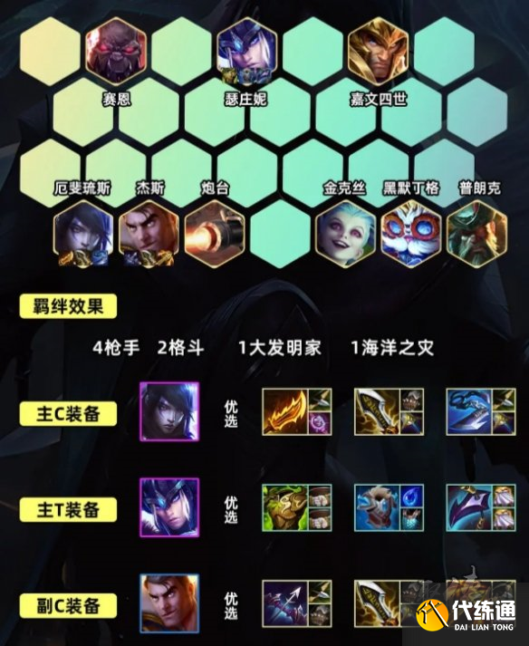 金铲铲之战S9.5龙王月男阵容怎么玩 龙王月男阵容装备搭配推荐