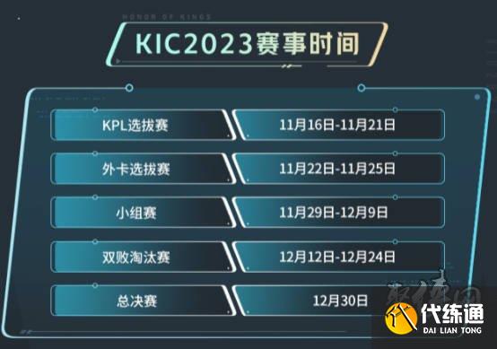 王者荣耀2023KIC选拔赛赛制介绍 KIC选拔赛赛程时间表