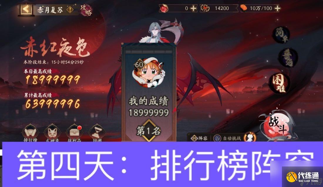 阴阳师赤月复苏第四天满分阵容怎么搭配