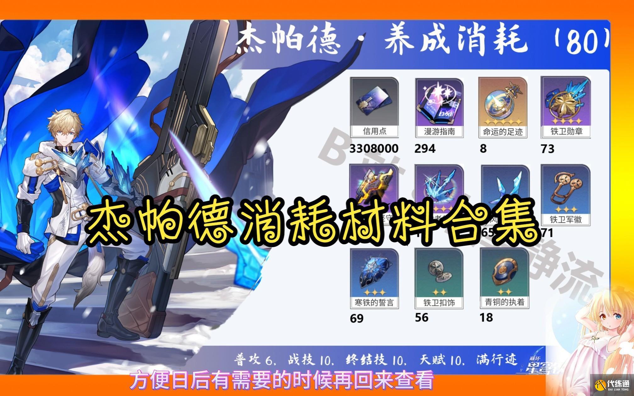 崩壞星穹鐵道杰帕德突破材料需要哪些