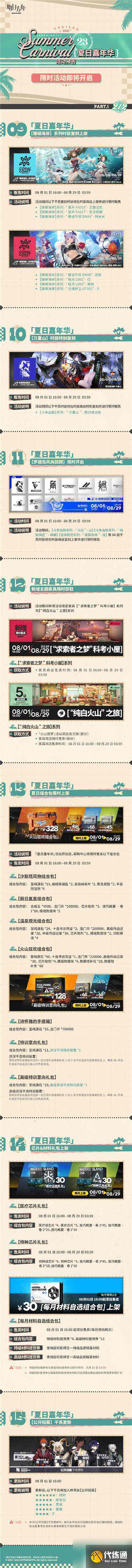 明日方舟活動(dòng)復(fù)刻時(shí)間表2023 明日方舟2023夏活中的SP小羊角色介紹