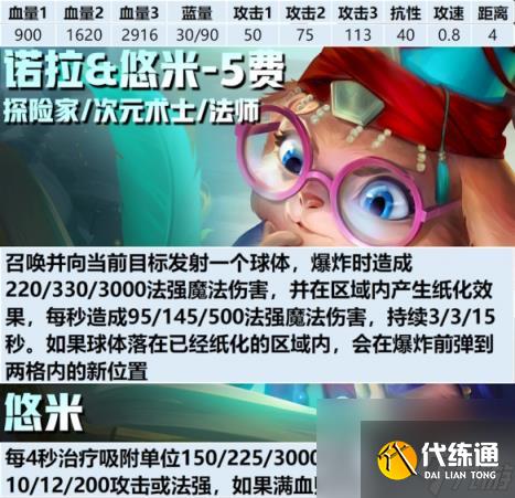 金铲铲之战s12诺拉&悠米弈子介绍