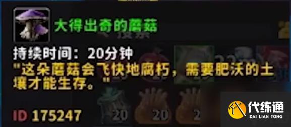 魔兽世界大的出奇的蘑菇的位置刷