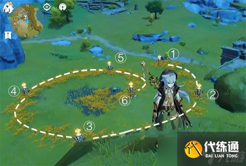 《原神》归离原六个个土石柱解密顺序