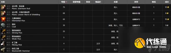 《魔兽世界》wlk锻造300以后学习位置一览