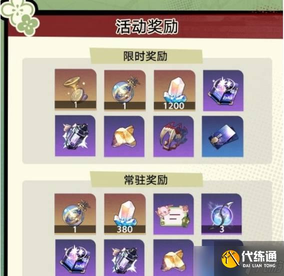 崩坏星穹铁道初花习剑录活动奖励是什么