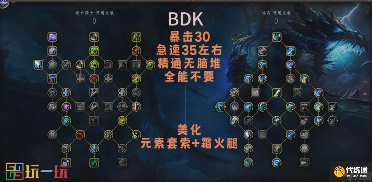 魔兽世界正式服冰DK天赋加点 魔兽世界s4赛季冰DK攻略