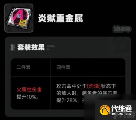 绝区零炎狱重金属驱动盘搭配词条推荐