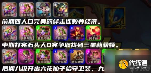 金铲铲之战高马力莉莉娅阵容攻略