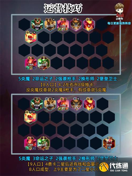 金铲铲之战炎魔九五阵容玩法分享