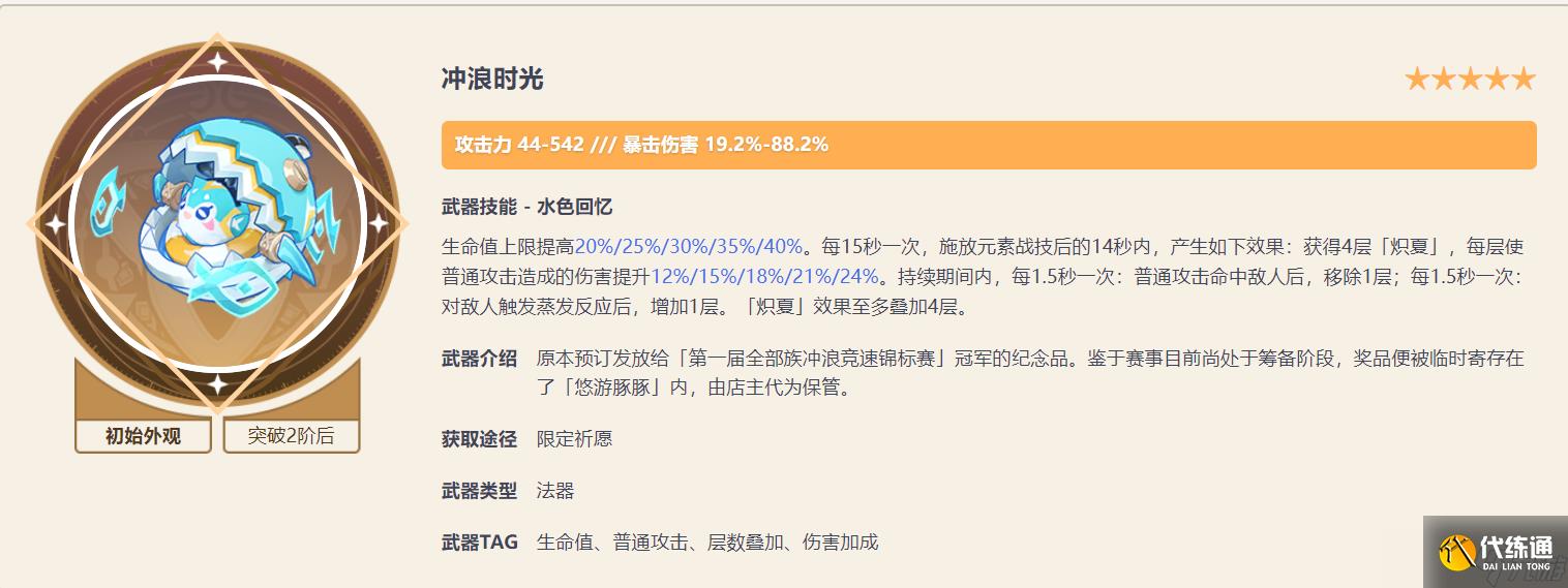 原神冲浪时光适合哪个角色