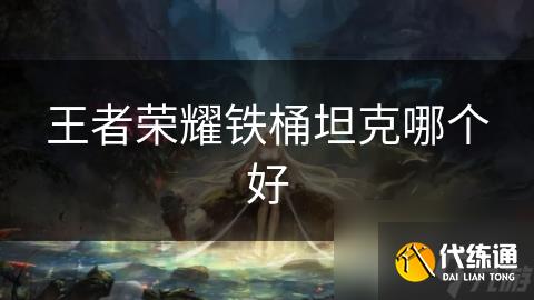 王者荣耀铁桶坦克哪个好