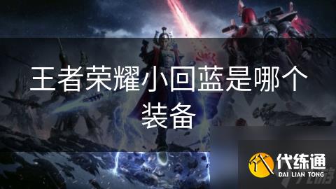 王者荣耀小回蓝是哪个装备