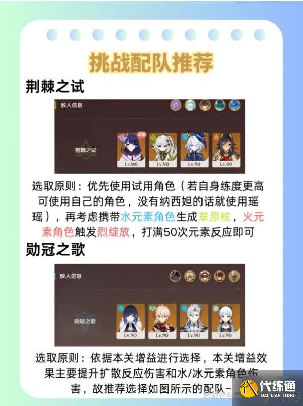 原神荆棘与勋冠1-3关攻略总汇 荆棘与勋冠活动全通关攻略