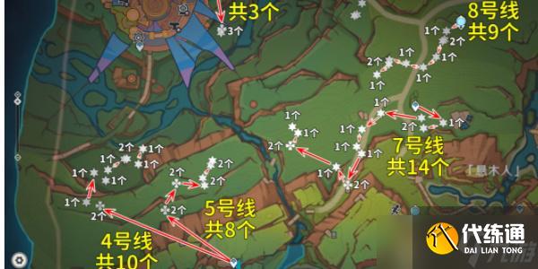 原神颗粒果采集路线