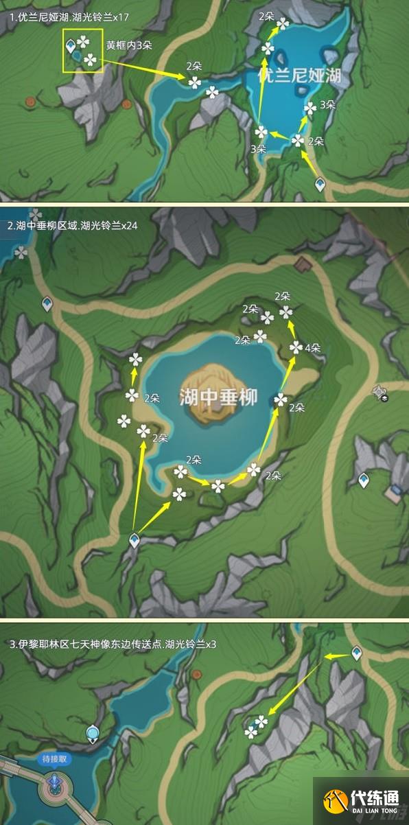 《原神》湖光铃兰位置一览 湖光铃兰采集路线