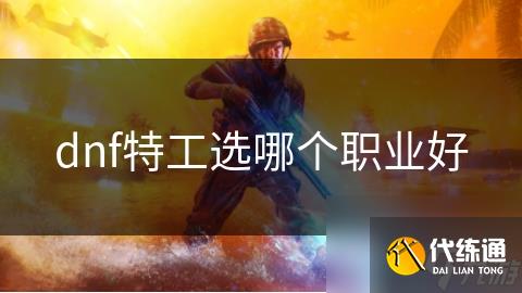 dnf特工选哪个职业好