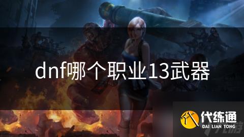dnf哪个职业13武器