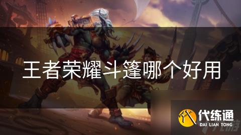 王者荣耀斗篷哪个好用