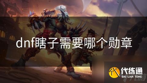 dnf瞎子需要哪个勋章