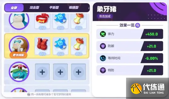 寶可夢大集結象牙豬持有物選擇攻略