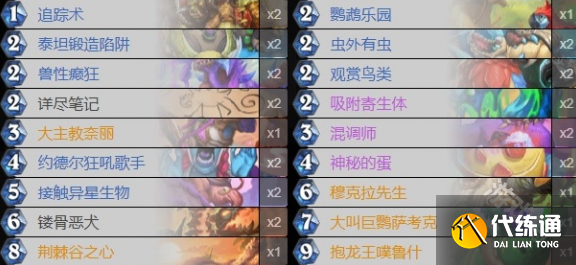 爐石傳說蛋獵卡組代碼推薦