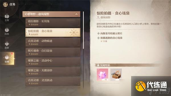 无限暖暖惊险拍摄贪心钱袋任务流程-惊险拍摄贪心钱袋