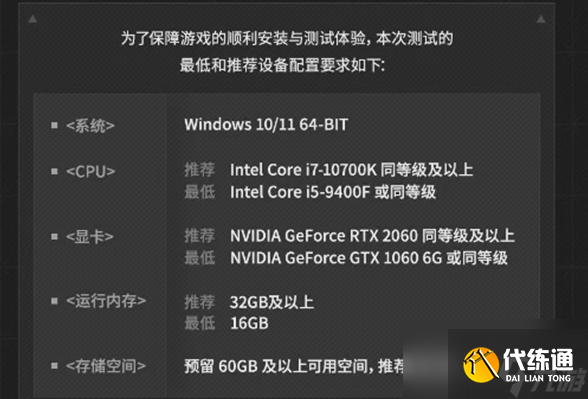 明日方舟终末地配置要求是什么