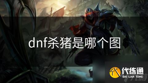 dnf杀猪是哪个图