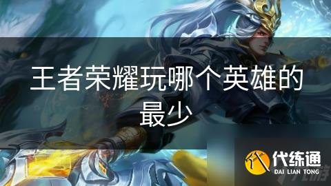 王者榮耀玩哪個英雄的最少