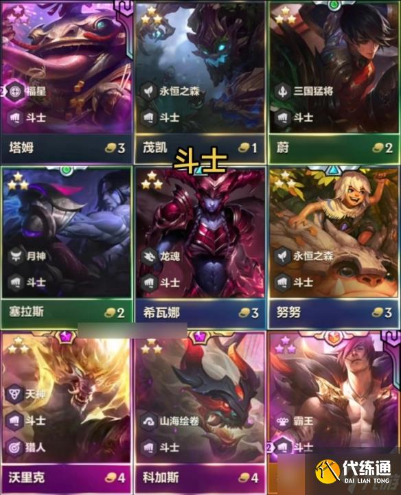 《云顶之弈》4.5版本所有英雄大全