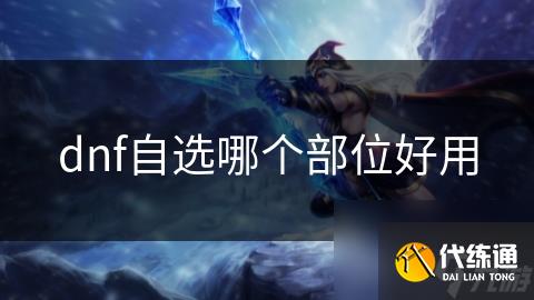 dnf自选哪个部位好用