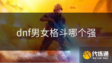 dnf男女格斗哪个强