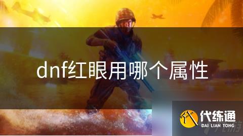 dnf红眼用哪个属性
