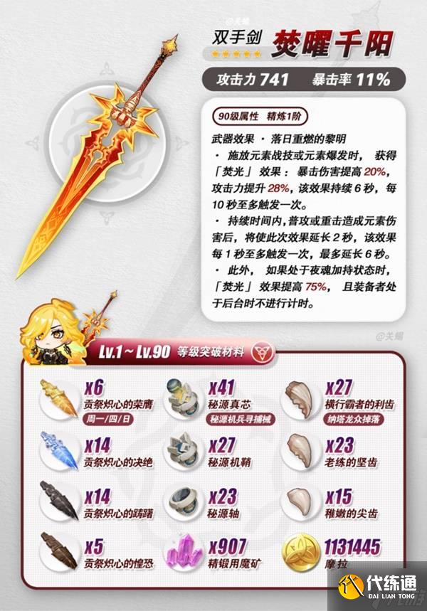 《原神》焚曜千阳突破材料收集攻略 火神玛薇卡专武突破材料点位分享