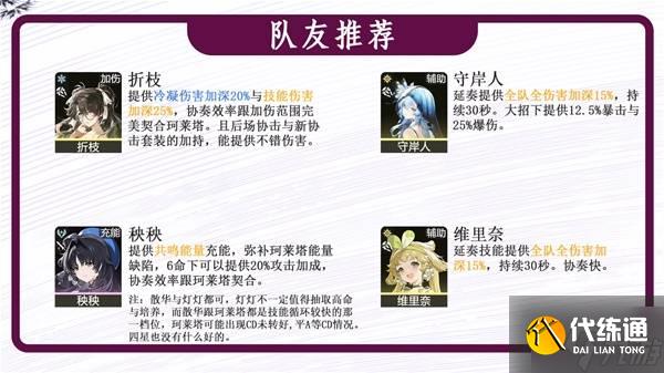 《鸣潮》珂莱塔武器声骸选择与配队推荐