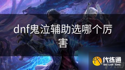 dnf鬼泣辅助选哪个厉害