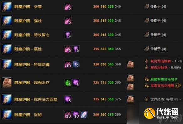 《魔兽世界》2025最新怀旧服附魔1-300最省材料攻略