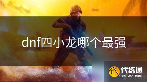 dnf四小龙哪个最强