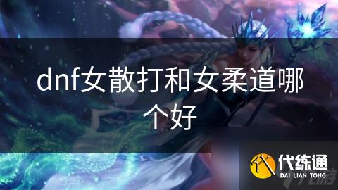 dnf女散打和女柔道哪个好