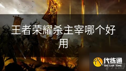 王者荣耀杀主宰哪个好用