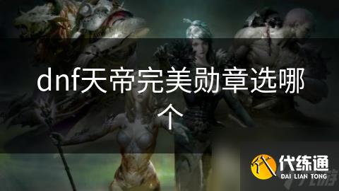dnf天帝完美勋章选哪个