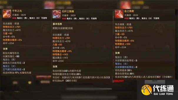 dnf手游剑魔60毕业装备怎么选
