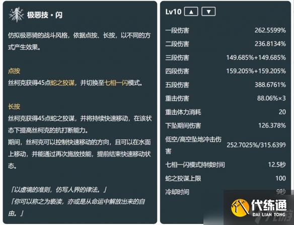 《原神》丝柯克技能介绍