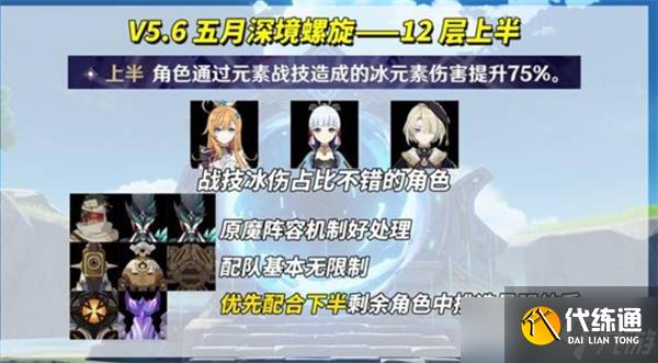 原神5.6深渊12层满星打法指南
