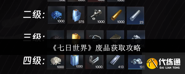 七日世界廢品獲取攻略